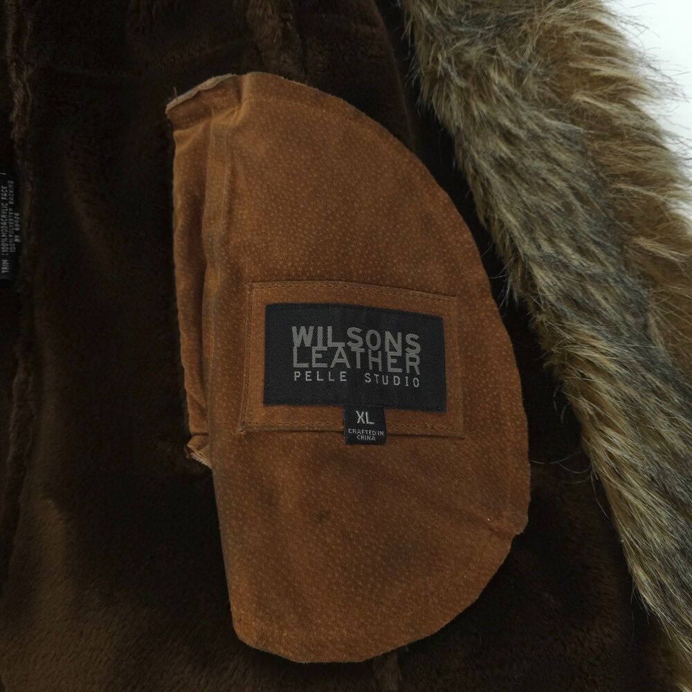 WILSONS LEATHER Suede Penny Lane Fur Afghan Jacket 70s Boho Downtown Girl Boho - Picture 2 of 14